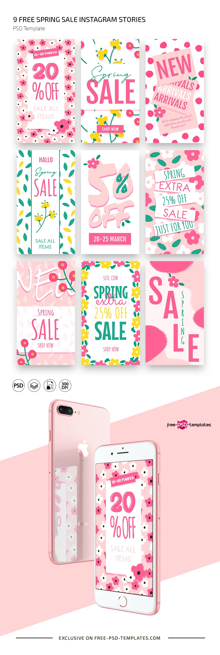 Free Spring Sale Instagram Stories