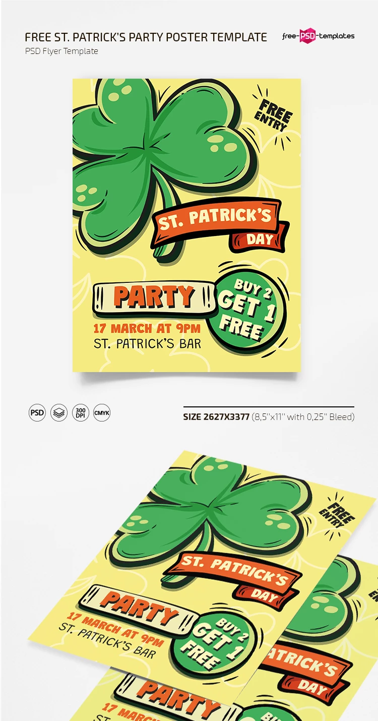 Free St. Patrick\’s Party Poster