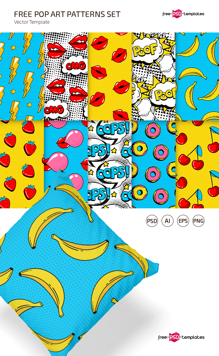 pop art pattern illustrator download