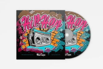 Flat Sessions - DJ Mix CD Cover Artwork, Print Templates