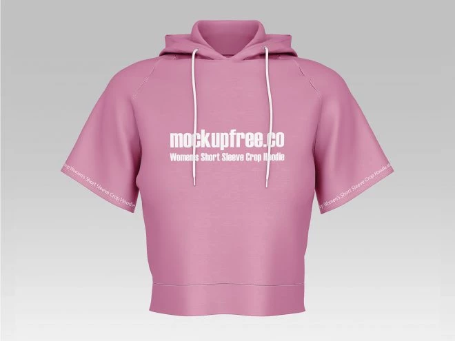 7 Mockups Woman Crop-Top Hoodie & Panties + 1 FREE