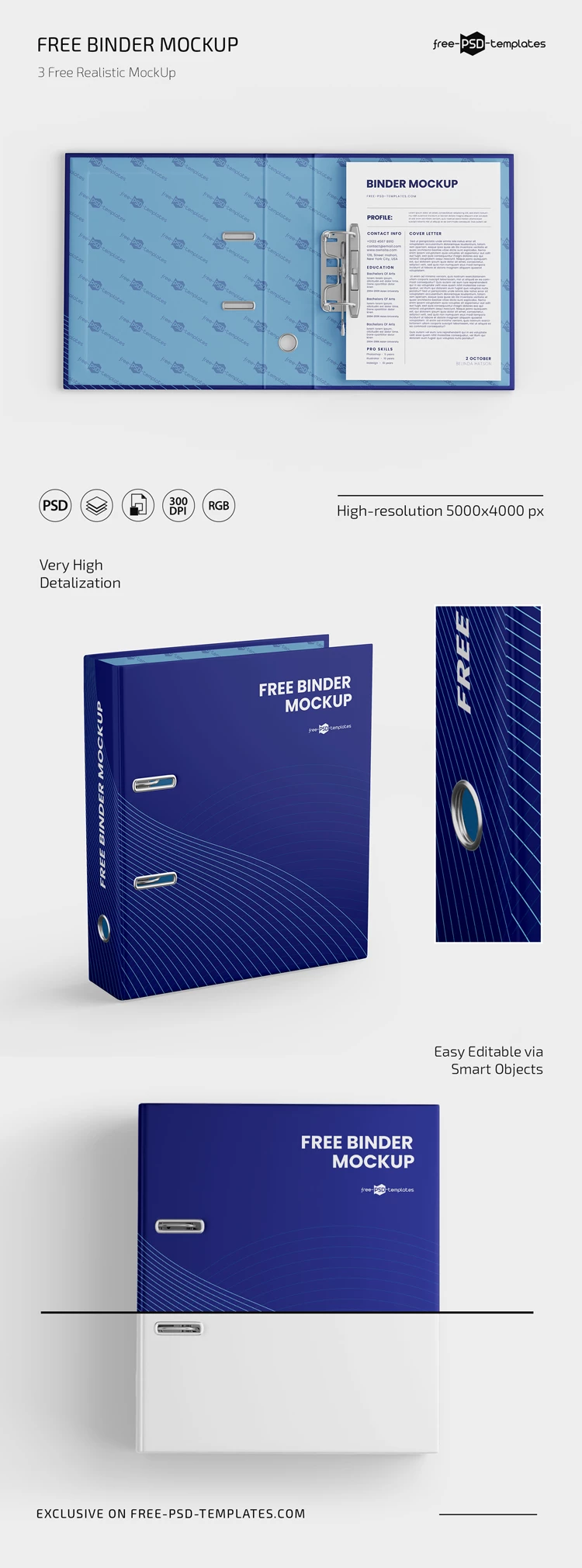 Free Binder Mockup