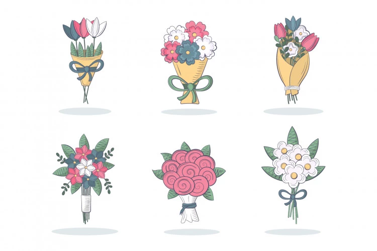 Flower Bouquets Icons