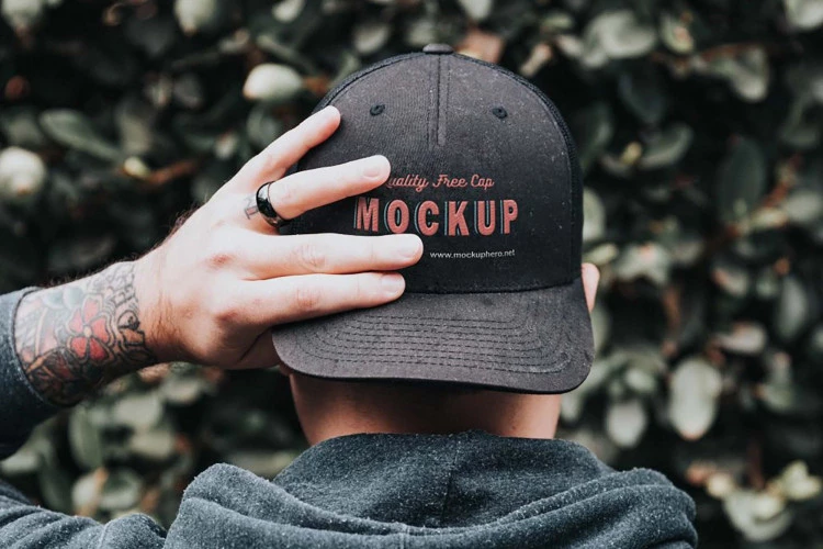 Free Black Cap Mockup