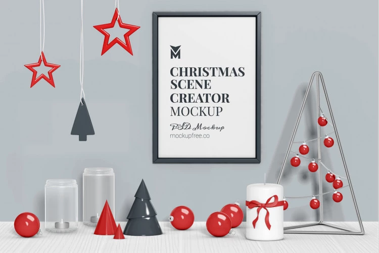 Free Christmas Scene Creator Mockup