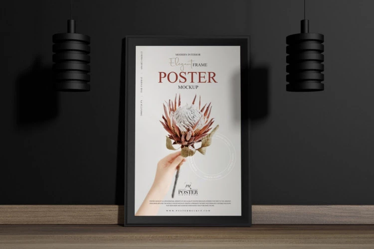 Interior Frame Poster Mockup Free