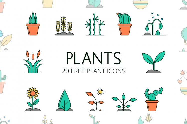 Plants Vector Free Icon Set