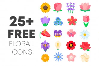 25 Free Floral Icons