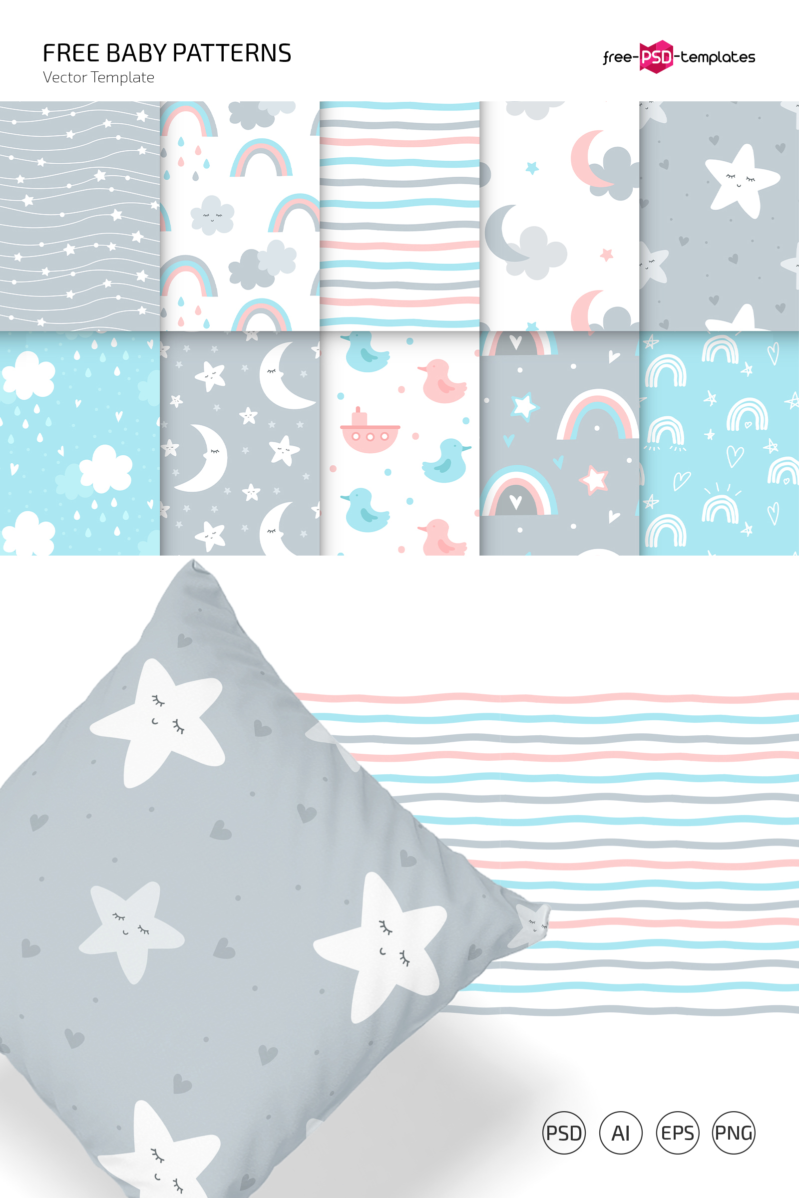 Free Baby Pattern Set – Free PSD Templates