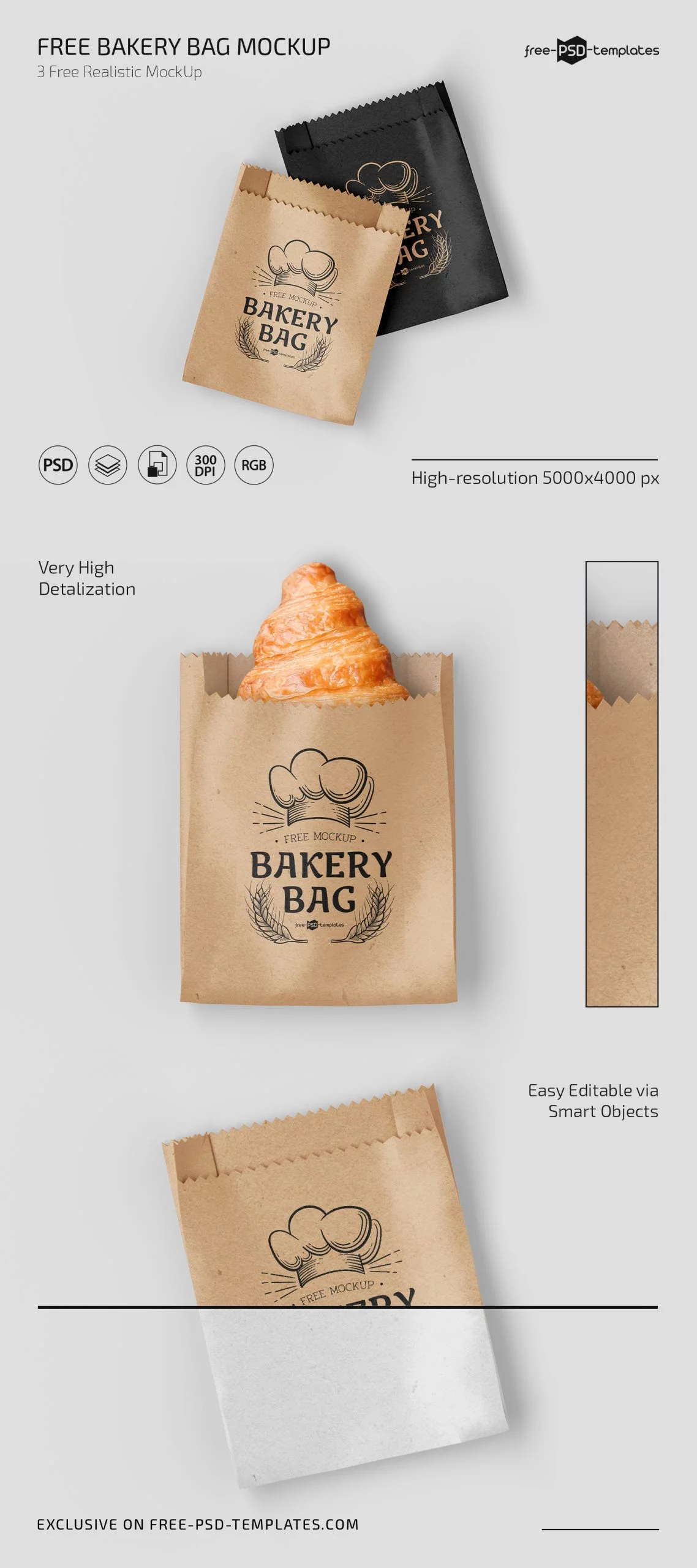 The best Free Download Bakery Bag Mockup PSD Photoshop » Creativo ...