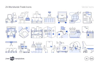 Free 24 Worldwide Trade Icons (AI, SVG, PNG)