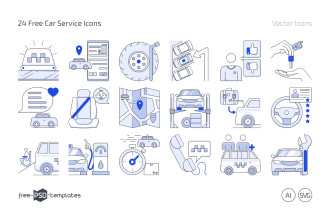 24 Free Car Service Icons (AI, SVG, PNG)