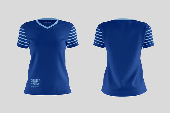 Free Women's T-Shirt Mockup PSD Set – Free PSD Templates