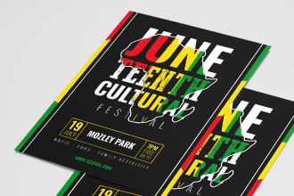 Free Juneteenth Flyer Template in PSD