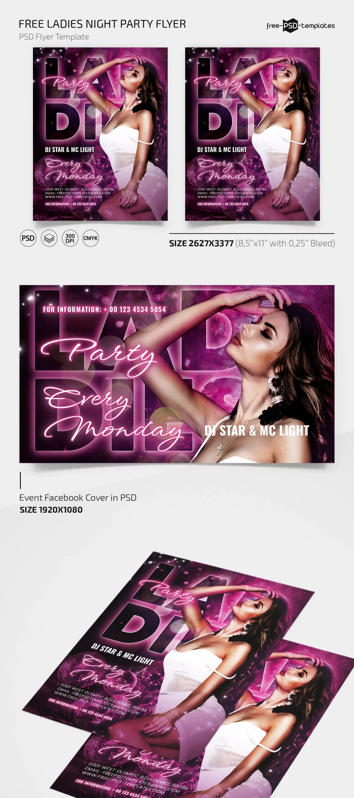 Free Ladies Night Flyer Template in PSD