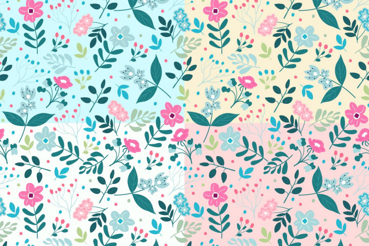 Floral Vector Free Seamless Pattern