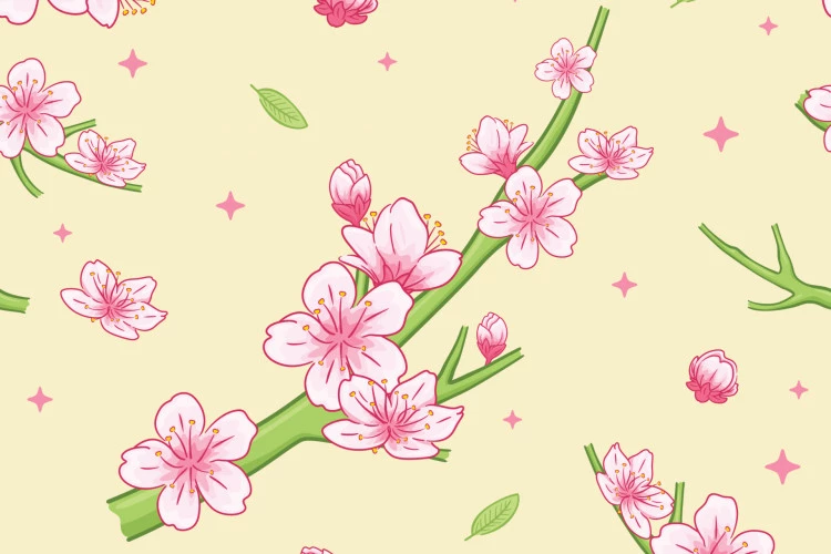 Cherry Blossom Seamless Pattern