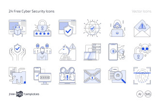 24 Free Cyber Security Icons (AI, SVG, PNG)