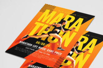 Free Marathon Flyer PSD Template Free Marathon Flyer PSD Template