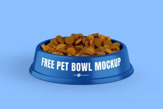 Free Feed Bowl Mockup Set in PSD