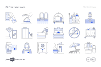 24 Free Hotel Icon Set (AI, SVG, PNG) 24 Free Hotel Icon Set (AI, SVG, PNG)