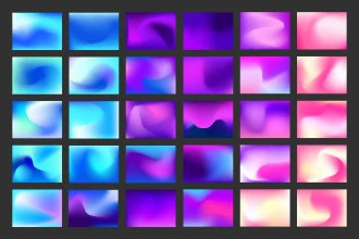 Free Mesh Gradient Background Set (PSD, EPS, JPEG)