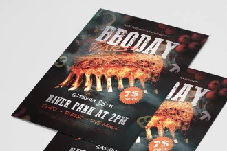 Free BBQ Flyer PSD Template