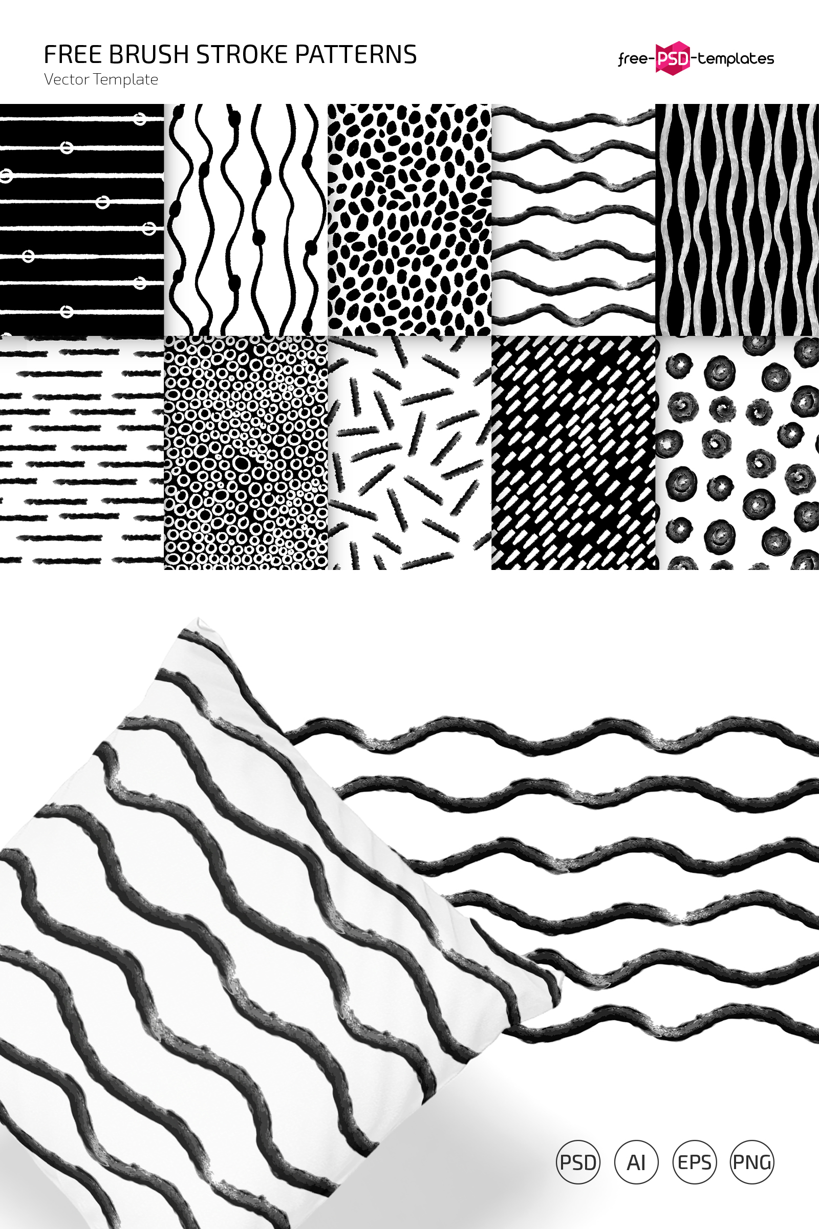 Free Brush Stroke Patterns (PSD,Vector) Free PSD Templates