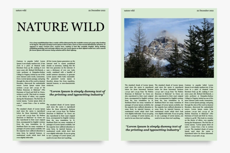 Green Nature Wild Newspaper – Free Google Docs Template