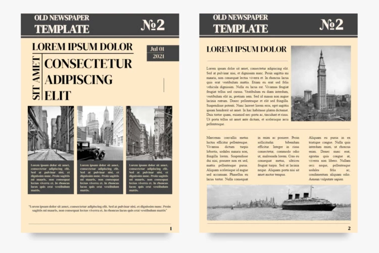 Old Fashioned Newspaper Template