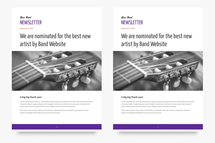 Your Band Newsletter Template