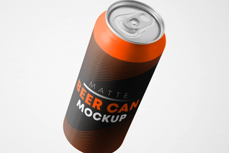 Free Matte Beer Can Mockup