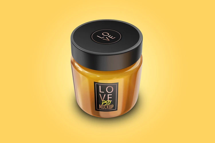 Free Amber Cream Jar Mockup