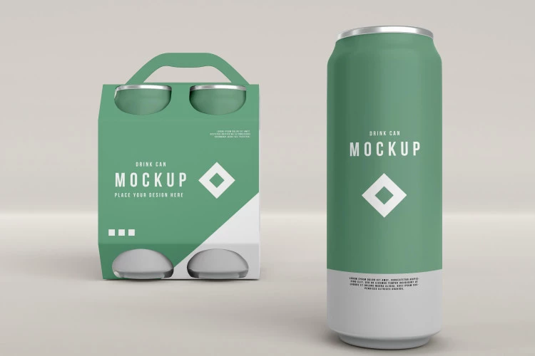 Free Can Packaging Mockup
