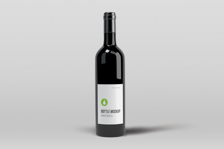 Free Black Bottle Mockup