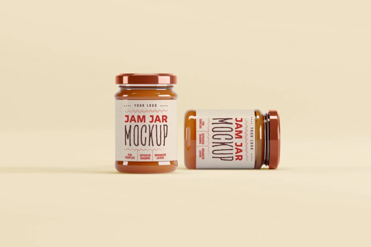 Free Jam Jars Mockup