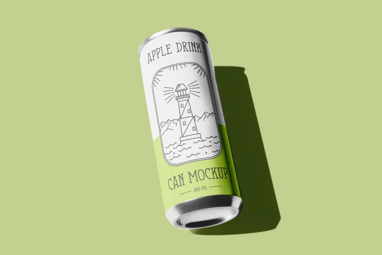 Free Can Mockup