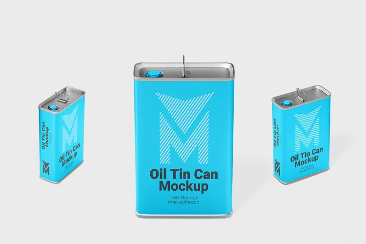 Oil Tin Can Mockup