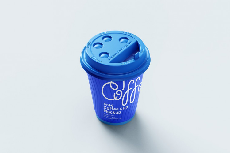 Free paper coffee cup mockup