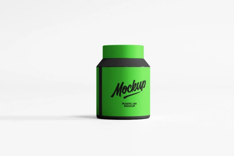 Free Plastic Jar Mockup