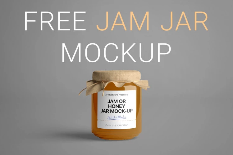Free Jam Jar Mockup