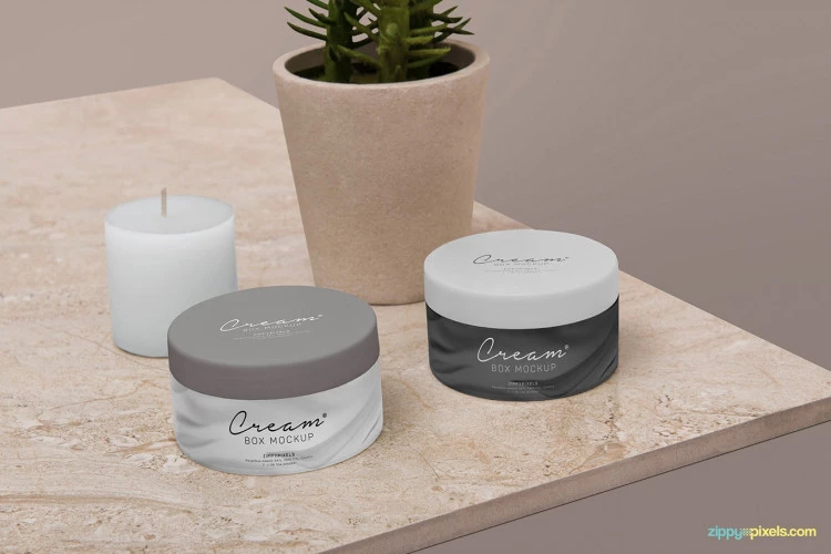 Free Cosmetic Jar Mockup