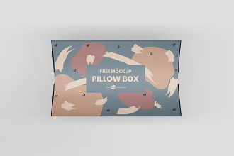 Free Pillow Box Mockup Set