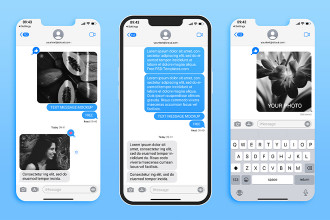 Free Text Message Mockup Set