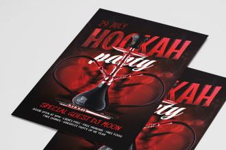 Free Hookah Party Poster