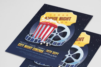 Free Movie Night Flyer in PSD