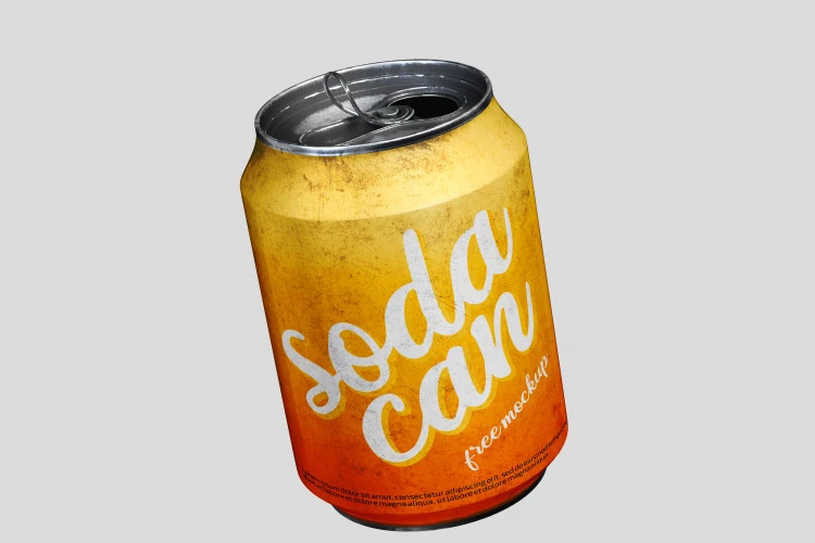 Free Soda Can Mockup