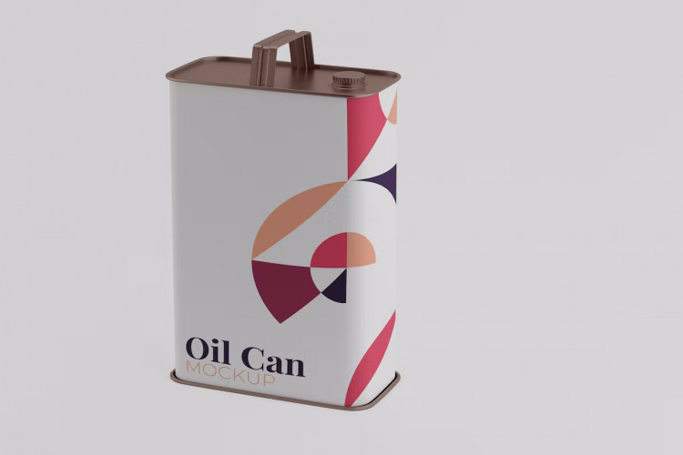 Oil Can Mockup
