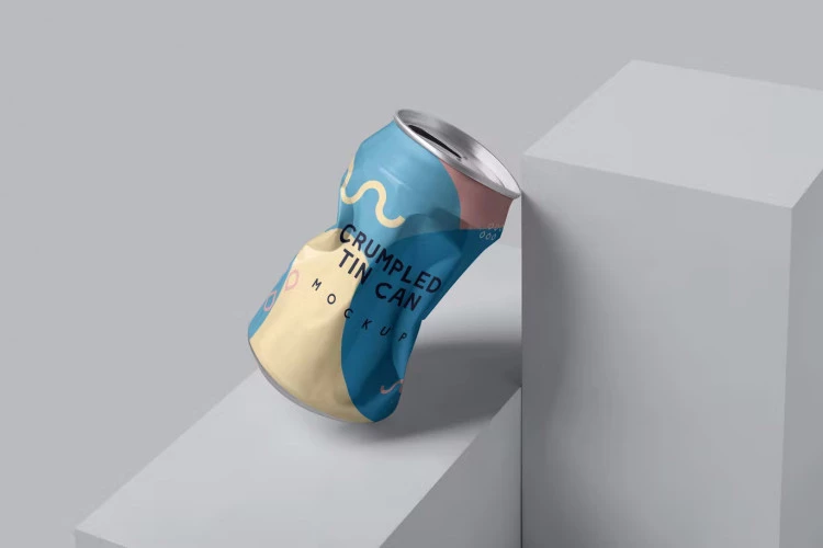 Crumpled Can Mockups