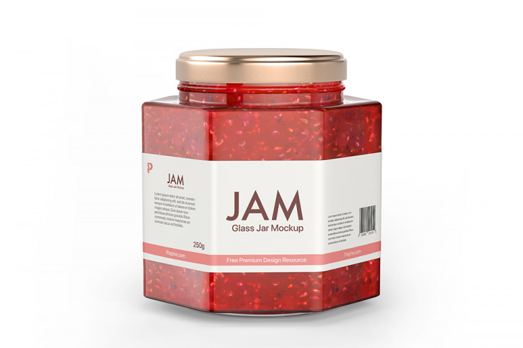Free Jam Glass Jar Mockup